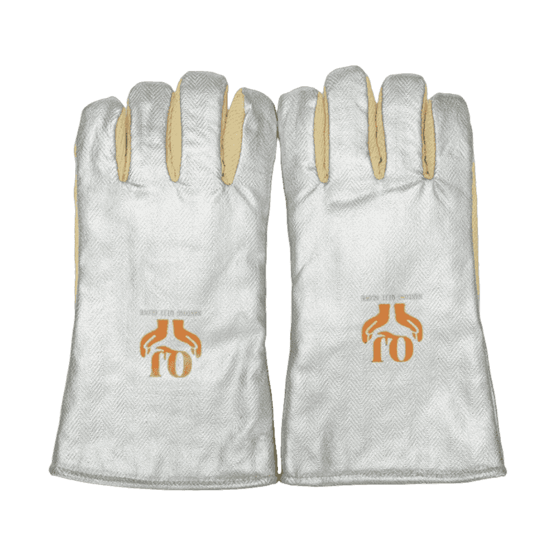 Găng tay bảo vệ nhiệt aramid được alumin hóa Găng tay bảo vệ nhiệt aramid được alumin hóa